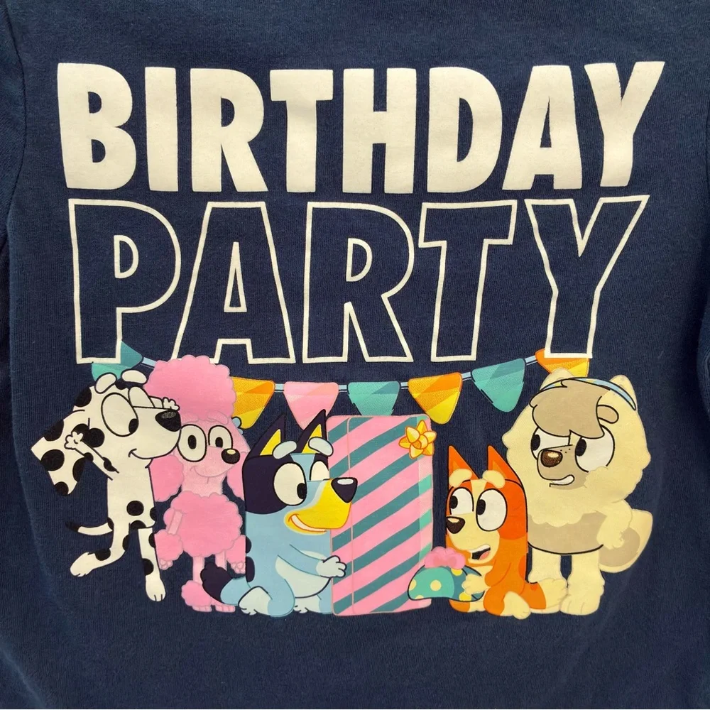 Old Navy Bluey Toddler Unisex Birthday Party Graphic T-Shirt Blue Size 4T